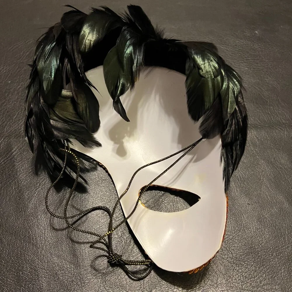 Gold Sequin One Eyed Masquerade Mask